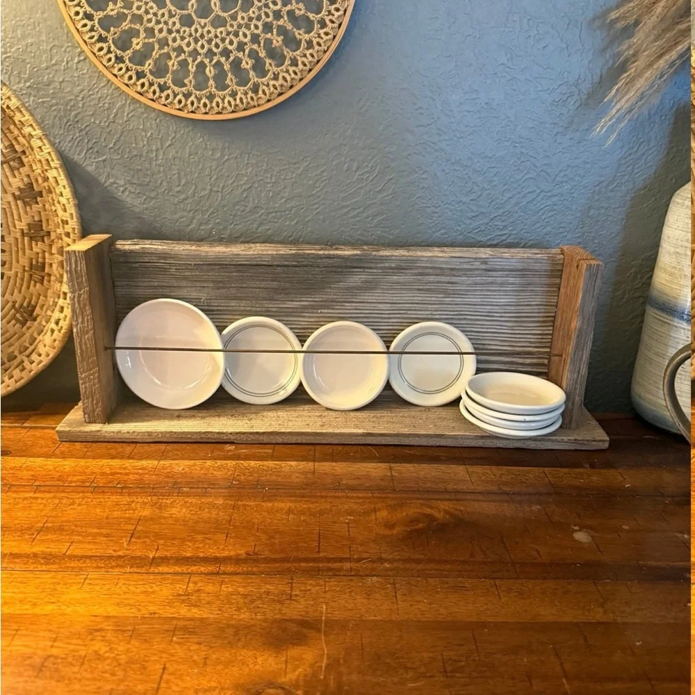 Rustic wooden shelf ( pats not included )